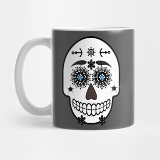 Skull With Blue Eyes t shirt Mug